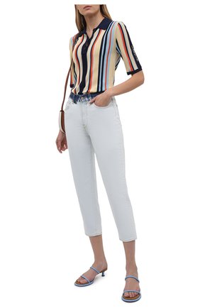 Женские джинсы 7 FOR ALL MANKIND светло-голубого цвета по цене 27350 руб., арт. JSA7B610HT | Фото 2 Женские джинсы 7 FOR ALL MANKIND светло-голубого цвета, арт. JSA7B610HT | Фото 2