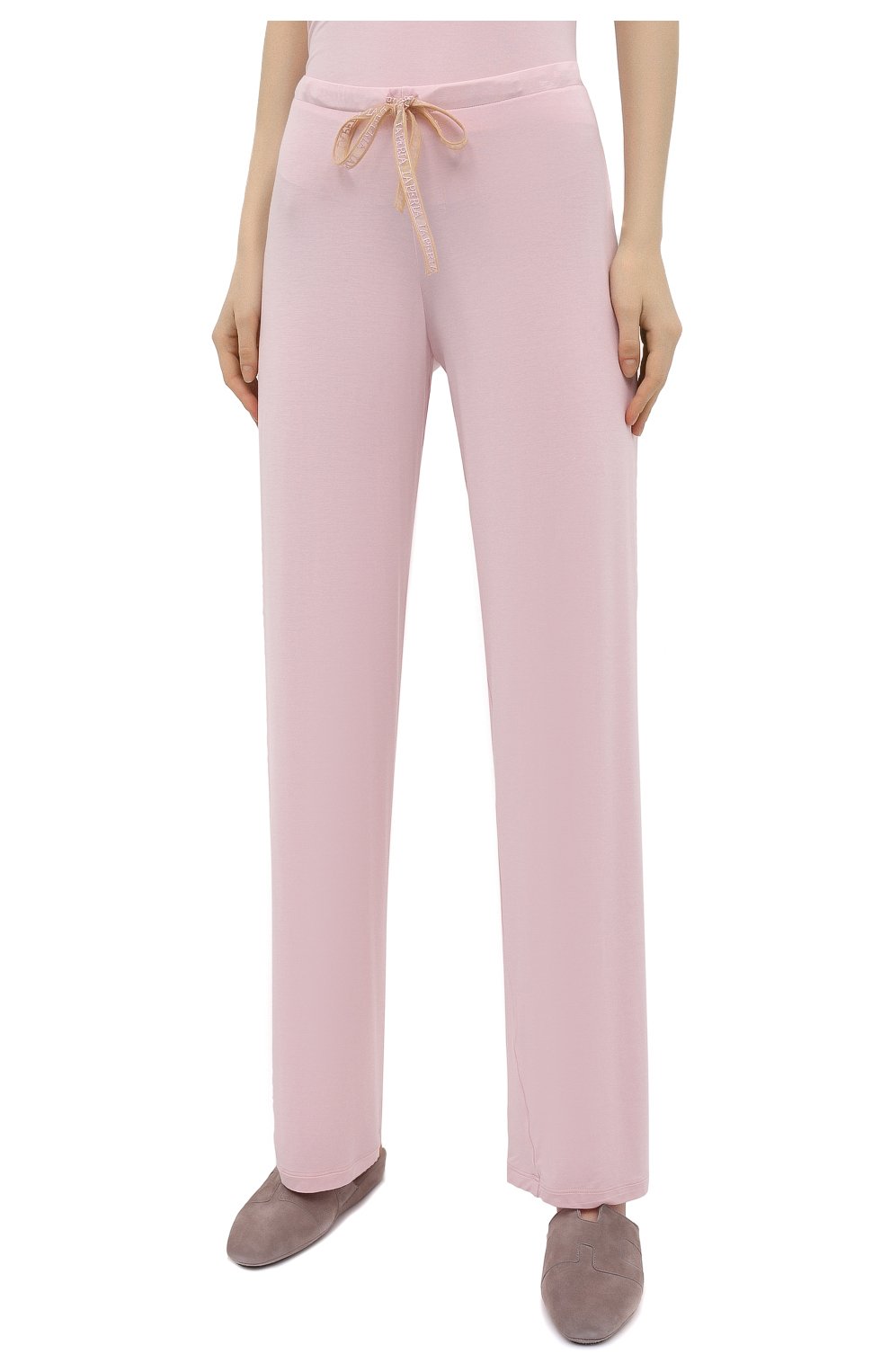 Женские брюки LA PERLA розового цвета, арт. 0043830/G249 | Фото 3 (Женское Кросс-КТ: Брюки-белье; Материал внешний: Синтетический материал)