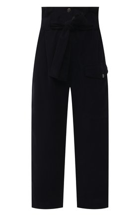 Женские хлопковые брюки GIORGIO ARMANI темно-синего цвета по цене 128500 руб., арт. 1WHPP0I0/T02NG | Фото 1 Женские хлопковые брюки GIORGIO ARMANI темно-синего цвета, арт. 1WHPP0I0/T02NG | Фото 1