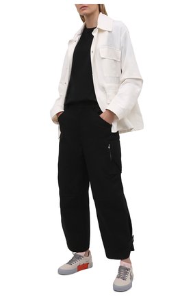 Женские текстильные кеды vulcanized OFF-WHITE бежевого цвета по цене 18250 руб., арт. 0WIA178S21FAB0016109 | Фото 2 Женские текстильные кеды vulcanized OFF-WHITE бежевого цвета, арт. 0WIA178S21FAB0016109 | Фото 2