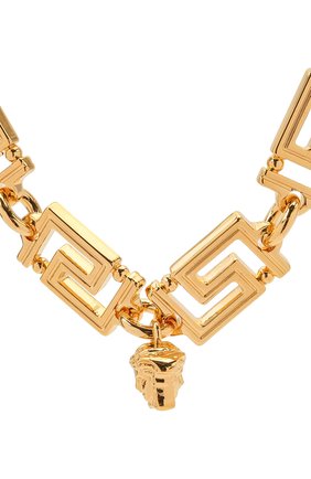 Женское колье VERSACE золотого цвета по цене 45700 руб., арт. DG17593/DJMT | Фото 2 Женское колье VERSACE золотого цвета, арт. DG17593/DJMT | Фото 2