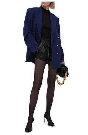 Женские кожаные шорты SAINT LAURENT черного цвета по цене 210500 руб., арт. 653157/YCEN2 | Фото 2 Женские кожаные шорты SAINT LAURENT черного цвета, арт. 653157/YCEN2 | Фото 2