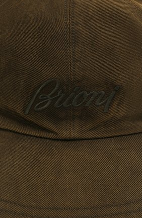 Мужской шелковая бейсболка BRIONI хаки цвета по цене 44900 руб., арт. 04830L/P0T00 | Фото 3 Мужской шелковая бейсболка BRIONI хаки цвета, арт. 04830L/P0T00 | Фото 3