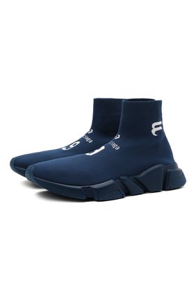 Мужские текстильные кроссовки speed BALENCIAGA синего цвета по цене 87100 руб., арт. 645734/W2DBU | Фото 1 Мужские текстильные кроссовки speed BALENCIAGA синего цвета, арт. 645734/W2DBU | Фото 1