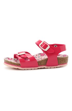Детские босоножки BIRKENSTOCK розового цвета по цене 5830 руб., арт. 1018829 | Фото 2 Детские босоножки BIRKENSTOCK розового цвета, арт. 1018829 | Фото 2 (Материал внешний: Экокожа)