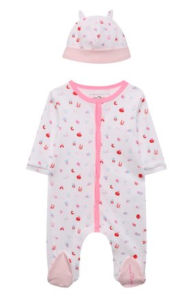 Детский комплект из комбинезона с шапкой MARC JACOBS (THE) розового цвета по цене 11300 руб., арт. W98127 | Фото 1 Детский комплект из комбинезона с шапкой MARC JACOBS (THE) розового цвета, арт. W98127 | Фото 1