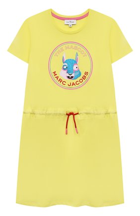 Детское хлопковое платье MARC JACOBS (THE) желтого цвета по цене 9220 руб., арт. W12359 | Фото 1 Детское хлопковое платье MARC JACOBS (THE) желтого цвета, арт. W12359 | Фото 1 (Материал внешний: Хлопок; Рукава: Короткие; Девочки Кросс-КТ: Платье-одежда; Случай: Повседневный; Ростовка одежда: 9 лет | 134 см, 12 лет | 152 см, 18 мес | 86 см, 24 мес | 92 см, 3 года | 98 см, 4 года | 104 см, 5 лет | 110 см, 7 лет | 122 см)