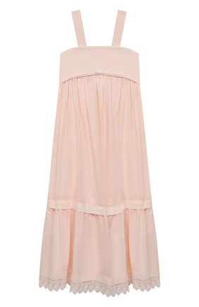 Детское хлопковый сарафан CHLOÉ светло-розового цвета по цене 23800 руб., арт. C12816 | Фото 1 Детское хлопковый сарафан CHLOÉ светло-розового цвета, арт. C12816 | Фото 1