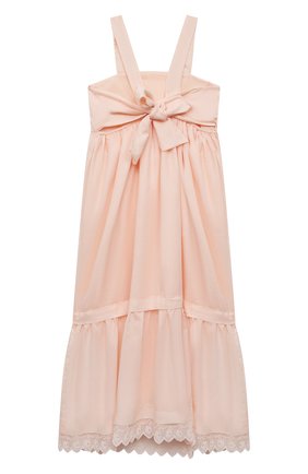 Детское хлопковый сарафан CHLOÉ светло-розового цвета по цене 23800 руб., арт. C12816 | Фото 2 Детское хлопковый сарафан CHLOÉ светло-розового цвета, арт. C12816 | Фото 2