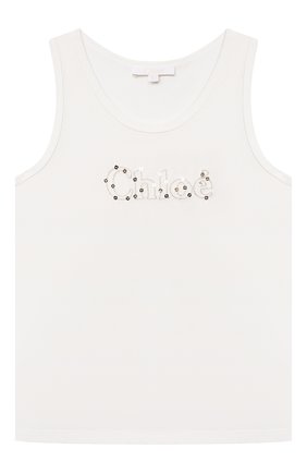 Детская топ CHLOÉ белого цвета по цене 7610 руб., арт. C15B76 | Фото 1 Детская топ CHLOÉ белого цвета, арт. C15B76 | Фото 1