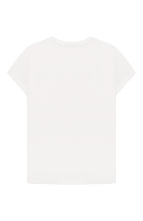 Детская хлопковая футболка LANVIN белого цвета по цене 14150 руб., арт. N15019 | Фото 2 Детская хлопковая футболка LANVIN белого цвета, арт. N15019 | Фото 2