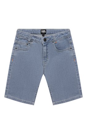 Детские джинсовые шорты KARL LAGERFELD KIDS голубого цвета по цене 11050 руб., арт. Z24111 | Фото 1 Детские джинсовые шорты KARL LAGERFELD KIDS голубого цвета, арт. Z24111 | Фото 1