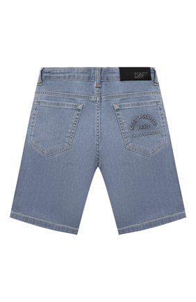 Детские джинсовые шорты KARL LAGERFELD KIDS голубого цвета по цене 11050 руб., арт. Z24111 | Фото 2 Детские джинсовые шорты KARL LAGERFELD KIDS голубого цвета, арт. Z24111 | Фото 2