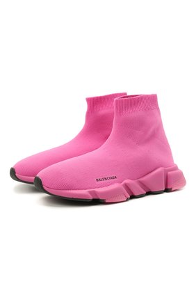 Детские текстильные кроссовки BALENCIAGA розового цвета по цене 29950 руб., арт. 597425/W2DB4 | Фото 1 Детские текстильные кроссовки BALENCIAGA розового цвета, арт. 597425/W2DB4 | Фото 1
