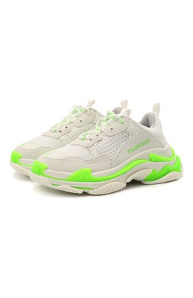 Детские кроссовки BALENCIAGA зеленого цвета по цене 46000 руб., арт. 654251/W2CA3 | Фото 1 Детские кроссовки BALENCIAGA зеленого цвета, арт. 654251/W2CA3 | Фото 1 (Материал внутренний: Текстиль; Материал внешний: Экокожа; Стили: Гранж)
