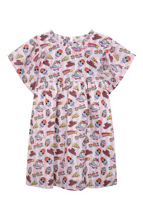 Детское хлопковое платье MC2 SAINT BARTH разноцветного цвета, арт. STBK R0XANE/R0XA001 | Фото 1 (Материал подклада: Хлопок; Материал внешний: Хлопок; Рукава: Короткие; Девочки Кросс-КТ: Платье-одежда; Случай: Повседневный; Региональные ограничения белый список (Axapta Mercury): RU; Ростовка одежда: 10 - 11 лет | 140 - 146см, 12 лет | 152 см, 13 - 15 лет | 158 см, 4 года | 104 см, 6 лет | 116 см, 8 лет | 128 см)