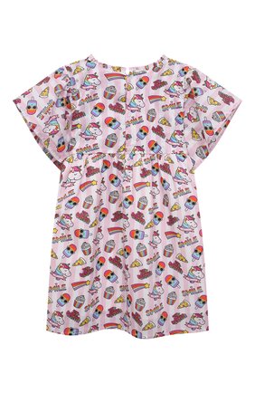 Детское хлопковое платье MC2 SAINT BARTH разноцветного цвета, арт. STBK R0XANE/R0XA001 | Фото 2 (Материал подклада: Хлопок; Материал внешний: Хлопок; Рукава: Короткие; Девочки Кросс-КТ: Платье-одежда; Случай: Повседневный; Региональные ограничения белый список (Axapta Mercury): RU; Ростовка одежда: 10 - 11 лет | 140 - 146см, 12 лет | 152 см, 13 - 15 лет | 158 см, 4 года | 104 см, 6 лет | 116 см, 8 лет | 128 см)