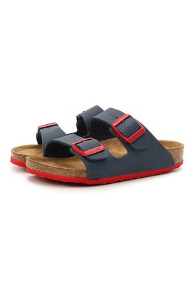 Детские шлепанцы BIRKENSTOCK синего цвета по цене 4660 руб., арт. 1017363 | Фото 1 Детские шлепанцы BIRKENSTOCK синего цвета, арт. 1017363 | Фото 1 (Материал внешний: Экокожа)