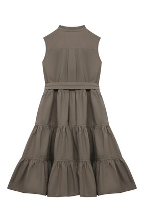 Детское хлопковое платье BRUNELLO CUCINELLI хаки цвета по цене 66950 руб., арт. BH139A214C | Фото 2 Детское хлопковое платье BRUNELLO CUCINELLI хаки цвета, арт. BH139A214C | Фото 2