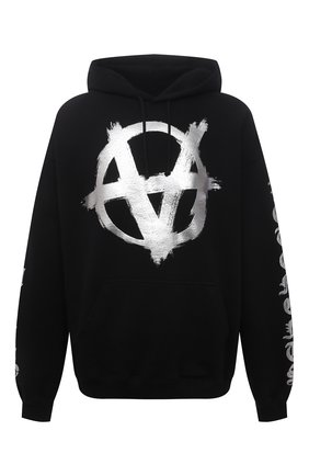 Мужской хлопковое худи VETEMENTS черного цвета по цене 77500 руб., арт. UA52TR850S 1601/M | Фото 1 Мужской хлопковое худи VETEMENTS черного цвета, арт. UA52TR850S 1601/M | Фото 1