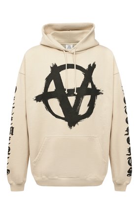 Мужской хлопковое худи VETEMENTS кремвого цвета по цене 73950 руб., арт. UA52TR820W 1601/M | Фото 1 Мужской хлопковое худи VETEMENTS кремвого цвета, арт. UA52TR820W 1601/M | Фото 1