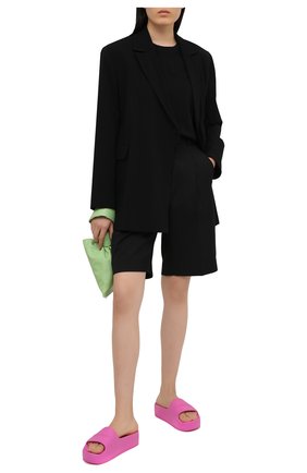 Женские резиновые шлепанцы mono BALENCIAGA розового цвета по цене 38150 руб., арт. 654315/W1S89 | Фото 2 Женские резиновые шлепанцы mono BALENCIAGA розового цвета, арт. 654315/W1S89 | Фото 2