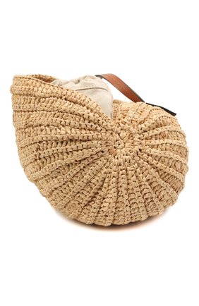 Женская сумка moon shell loewe x paula's ibiza LOEWE бежевого цвета по цене 0 руб., арт. A623M96X01 | Фото 1 Женская сумка moon shell loewe x paula's ibiza LOEWE бежевого цвета, арт. A623M96X01 | Фото 1 (Сумки-технические: Сумки через плечо; Материал: Растительное волокно; Размер: mini; Ремень/цепочка: На ремешке)