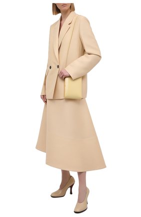 Женская шерстяная юбка JIL SANDER бежевого цвета по цене 137500 руб., арт. JSPS351004-WS212100 | Фото 2 Женская шерстяная юбка JIL SANDER бежевого цвета, арт. JSPS351004-WS212100 | Фото 2 (Материал внешний: Шерсть; Длина Ж (юбки, платья, шорты): Миди; Стили: Минимализм; Женское Кросс-КТ: Юбка-одежда; Материал подклада: Хлопок)