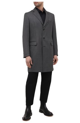 Мужской шерстяное пальто BRIONI темно-серого цвета по цене 253000 руб., арт. S0QK0L/09A4A | Фото 2 Мужской шерстяное пальто BRIONI темно-серого цвета, арт. S0QK0L/09A4A | Фото 2 (Мужское Кросс-КТ: пальто-верхняя одежда; Стили: Классический; Материал подклада: Хлопок; Рукава: Длинные; Длина (верхняя одежда): До середины бедра; Материал внешний: Шерсть)