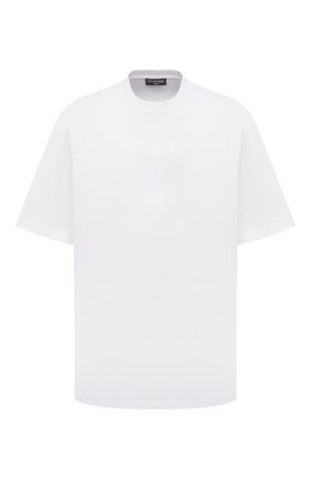 Мужская хлопковая футболка BALENCIAGA белого цвета по цене 73050 руб., арт. 651795/TKV71 | Фото 1 Мужская хлопковая футболка BALENCIAGA белого цвета, арт. 651795/TKV71 | Фото 1 (Стили: Спорт-шик; Материал внешний: Хлопок; Рукава: Короткие; Принт: С принтом; Длина (для топов): Удлиненные)