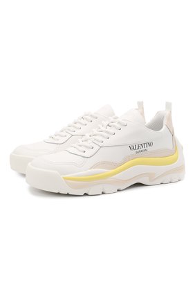 Женские кожаные кроссовки gumboy VALENTINO желтого цвета по цене 55700 руб., арт. VW0S0K55/GCP | Фото 1 Женские кожаные кроссовки gumboy VALENTINO желтого цвета, арт. VW0S0K55/GCP | Фото 1