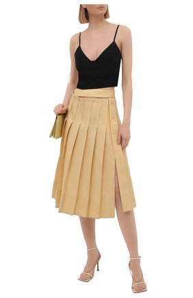 Женская льняная юбка JACQUEMUS желтого цвета по цене 59950 руб., арт. 211SK05/101230 | Фото 2 Женская льняная юбка JACQUEMUS желтого цвета, арт. 211SK05/101230 | Фото 2