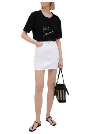 Женские кожаные сандалии cassandra SAINT LAURENT черного цвета по цене 59950 руб., арт. 659817/2ZEJJ | Фото 2 Женские кожаные сандалии cassandra SAINT LAURENT черного цвета, арт. 659817/2ZEJJ | Фото 2