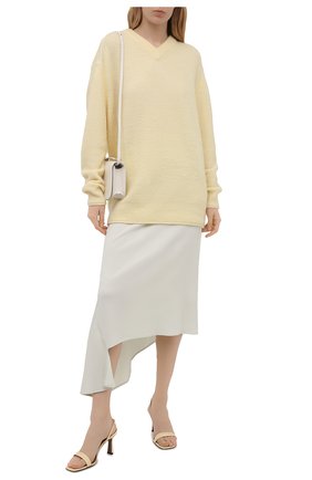 Женская юбка из вискозы и шелка JIL SANDER светло-зеленого цвета по цене 95050 руб., арт. JSWS356205-WS390702 | Фото 2 Женская юбка из вискозы и шелка JIL SANDER светло-зеленого цвета, арт. JSWS356205-WS390702 | Фото 2