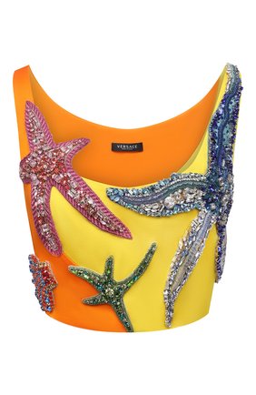 Женский бра-топ VERSACE разноцветного цвета по цене 526500 руб., арт. A89176/A224536 | Фото 1 Женский бра-топ VERSACE разноцветного цвета, арт. A89176/A224536 | Фото 1
