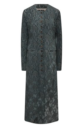Женское пальто из вискозы UMA WANG бирюзового цвета по цене 147500 руб., арт. S1 W UW8001 | Фото 1 Женское пальто из вискозы UMA WANG бирюзового цвета, арт. S1 W UW8001 | Фото 1