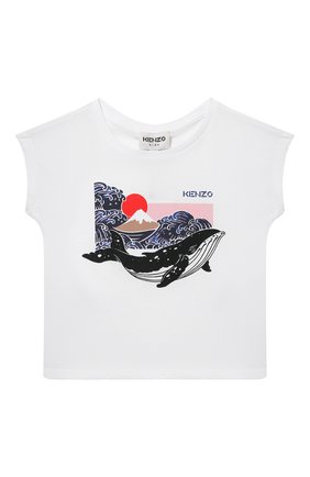 Детская хлопковая футболка KENZO белого цвета по цене 6240 руб., арт. K15080 | Фото 1 Детская хлопковая футболка KENZO белого цвета, арт. K15080 | Фото 1 (Материал внешний: Хлопок; Рукава: Короткие; Девочки Кросс-КТ: футболка-одежда; Ростовка одежда: 10 - 11 лет | 140 - 146см, 12 лет | 152 см, 3 года | 98 см, 4 года | 104 см, 6 лет | 116 см, 8 лет | 128 см)