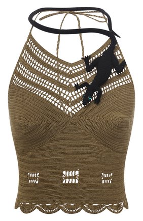 Женский хлопковый топ loewe x paula's ibiza LOEWE хаки цвета по цене 67850 руб., арт. S616Y14K04 | Фото 1 Женский хлопковый топ loewe x paula's ibiza LOEWE хаки цвета, арт. S616Y14K04 | Фото 1