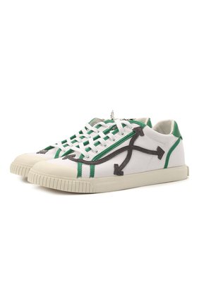 Мужские текстильные кеды OFF-WHITE белого цвета по цене 25450 руб., арт. 0MIA213S21FAB0010109 | Фото 1 Мужские текстильные кеды OFF-WHITE белого цвета, арт. 0MIA213S21FAB0010109 | Фото 1 (Материал внутренний: Текстиль; Подошва: Плоская; Материал внешний: Текстиль)
