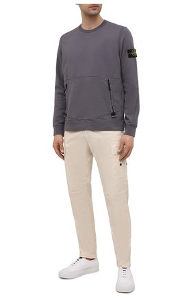 Мужской хлопковый свитшот STONE ISLAND темно-серого цвета по цене 24200 руб., арт. 741563451 | Фото 2 Мужской хлопковый свитшот STONE ISLAND темно-серого цвета, арт. 741563451 | Фото 2