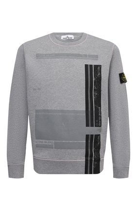 Мужской хлопковый свитшот STONE ISLAND серого цвета по цене 23100 руб., арт. 741563095 | Фото 1 Мужской хлопковый свитшот STONE ISLAND серого цвета, арт. 741563095 | Фото 1