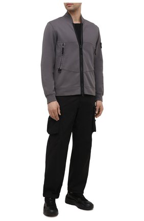 Мужской хлопковая толстовка STONE ISLAND темно-серого цвета по цене 30900 руб., арт. 741560351 | Фото 2 Мужской хлопковая толстовка STONE ISLAND темно-серого цвета, арт. 741560351 | Фото 2