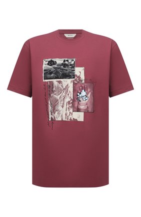 Мужская хлопковая футболка Z ZEGNA розового цвета, арт. VW364/ZZ649Q | Фото 1 (Рукава: Короткие; Принт: С принтом; Стили: Кэжуэл; Длина (для топов): Стандартные; Материал внешний: Хлопок)
