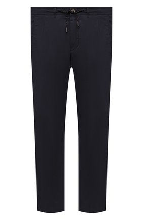 Мужские хлопковые брюки EDUARD DRESSLER темно-синего цвета, арт. 150138/51W09 | Фото 1 (Силуэт М (брюки): Чиносы; Стили: Кэжуэл; Материал внешний: Хлопок; Случай: Повседневный; Длина (брюки, джинсы): Стандартные)