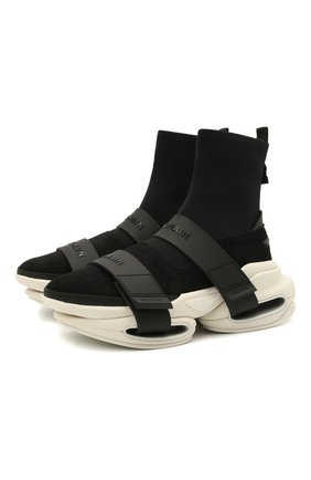 Мужские комбинированные кроссовки b-bold BALMAIN черного цвета по цене 74650 руб., арт. VM0VH229/TKUD | Фото 1 Мужские комбинированные кроссовки b-bold BALMAIN черного цвета, арт. VM0VH229/TKUD | Фото 1