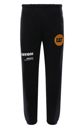Мужские хлопковые джоггеры heron preston x cat HERON PRESTON черного цвета по цене 47750 руб., арт. HMCH022S21JER0011018 | Фото 1 Мужские хлопковые джоггеры heron preston x cat HERON PRESTON черного цвета, арт. HMCH022S21JER0011018 | Фото 1 (Длина (брюки, джинсы): Стандартные; Стили: Спорт-шик; Материал внешний: Хлопок; Силуэт М (брюки): Джоггеры)