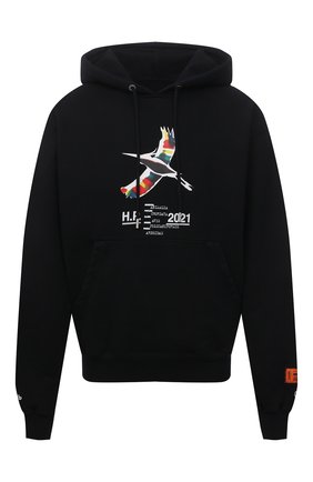 Мужской хлопковое худи HERON PRESTON черного цвета по цене 38250 руб., арт. HMBB017S21JER0041001 | Фото 1 Мужской хлопковое худи HERON PRESTON черного цвета, арт. HMBB017S21JER0041001 | Фото 1