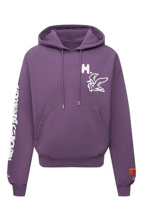 Мужской хлопковое худи HERON PRESTON фиолетового цвета по цене 38250 руб., арт. HMBB017S21JER0013501 | Фото 1 Мужской хлопковое худи HERON PRESTON фиолетового цвета, арт. HMBB017S21JER0013501 | Фото 1