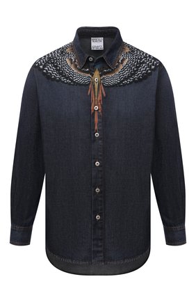 Мужская джинсовая рубашка MARCELO BURLON синего цвета по цене 67700 руб., арт. CMYD014S21DEN001 | Фото 1 Мужская джинсовая рубашка MARCELO BURLON синего цвета, арт. CMYD014S21DEN001 | Фото 1