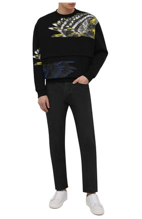 Мужской хлопковый свитшот MARCELO BURLON черного цвета по цене 39650 руб., арт. CMBA091S21FLE002 | Фото 2 Мужской хлопковый свитшот MARCELO BURLON черного цвета, арт. CMBA091S21FLE002 | Фото 2